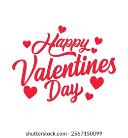 Valentine's Day Typography Vector Illustration. Elegant and Romantic Template Design for Celebrating Love on February 14th.