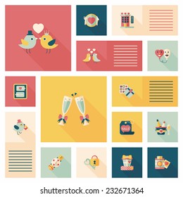 Valentine's Day ui flat design background set, eps10