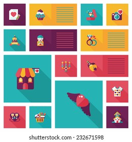 Valentine's Day ui flat design background set, eps10
