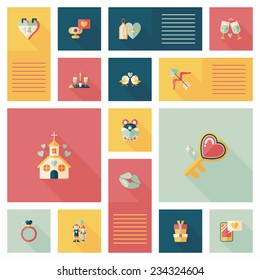 Valentine's Day ui flat design background set, eps10
