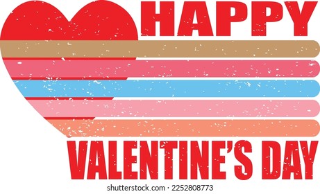 Valentine's day unique and creative typography design
