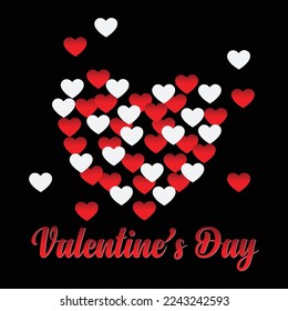 Vector de diseño de tipografía único de San Valentín. Este es un archivo vectorial editable.