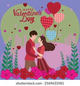 Valentine's day unique vector art.