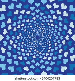 Valentine's day universal blue love heart poster background design