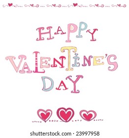 The Valentine's day. vector