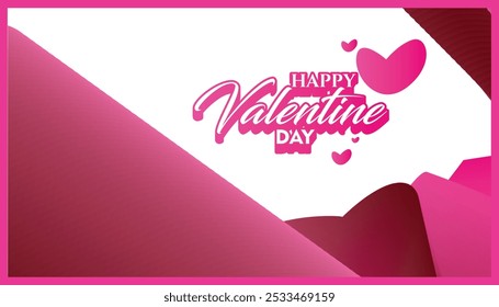 Valentine's day vector abstract geometric pink background