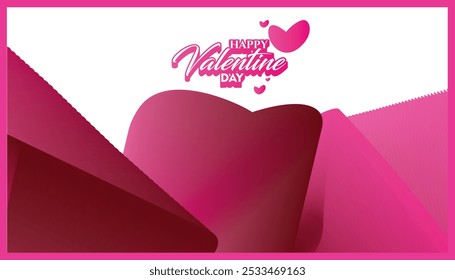 Valentine's day vector abstract geometric pink background
