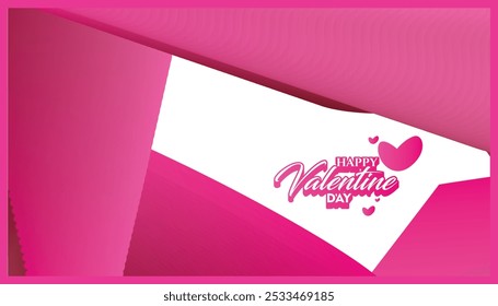 Valentine's day vector abstract geometric pink background