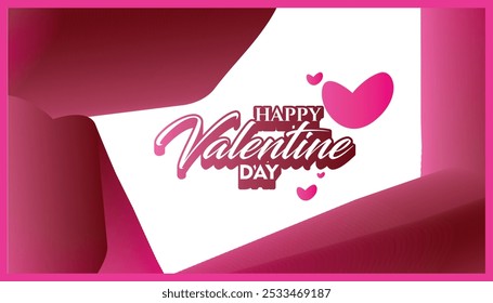Valentine's day vector abstract geometric pink background
