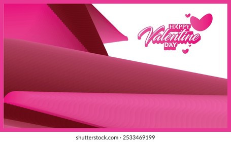 Fondo rosa geométrico abstracto del Vector del día de San Valentín