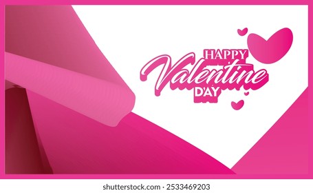 Valentine's day vector abstract geometric pink background