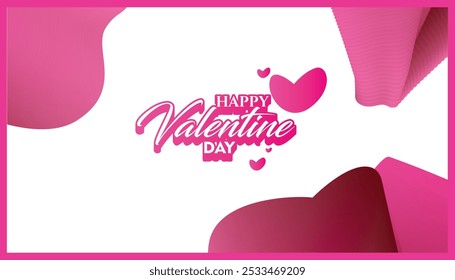 Valentine's day vector abstract geometric pink background