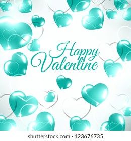 Valentine's day vector background with abstract hearts