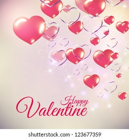 Valentine's day vector background with abstract hearts