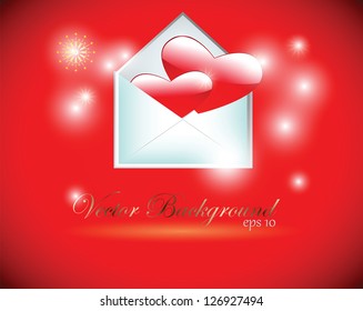 Valentine's day vector background with abstract hearts