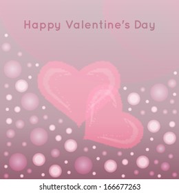 Valentine's day vector background with abstract hearts