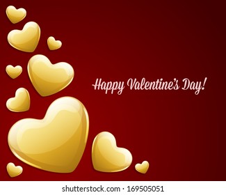 Antecedentes vectoriales del día de San Valentín con corazones abstractos 