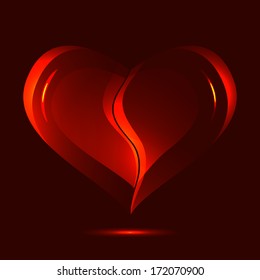 Valentine's day vector background with abstract hearts