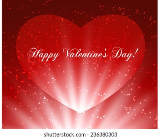 Valentine's day vector background with abstract hearts 