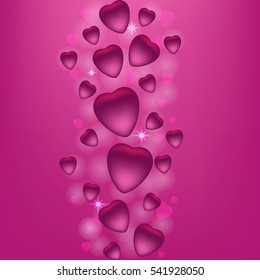Valentine's day vector background with abstract hearts