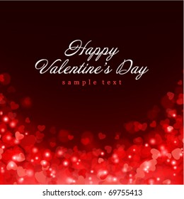 Valentine's day vector background with abstract hearts