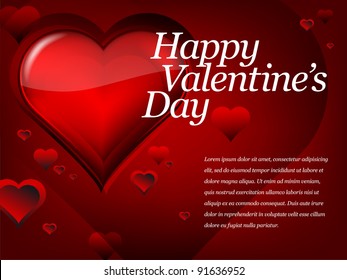 Valentine's day vector background with abstract hearts