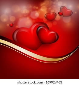 Valentine's day vector background with copy space. Eps10