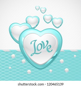 Valentine's Day vector background. Gift card and flyer.