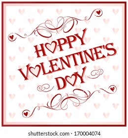 Valentine's day vector background, greeting card 