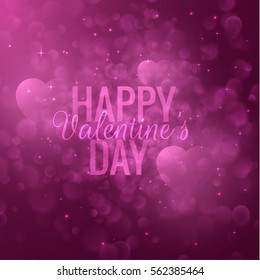 Valentine's Day vector background with heart and glitter. EPS10.