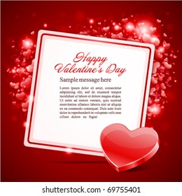 Valentine's day vector background with heart