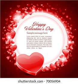 Valentine's day vector background with heart