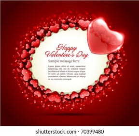 Valentine's day vector background with heart