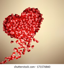 Valentine's day vector background with hearts. + EPS10 vector file