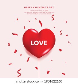 Valentine's Day Vector Background with Hearts