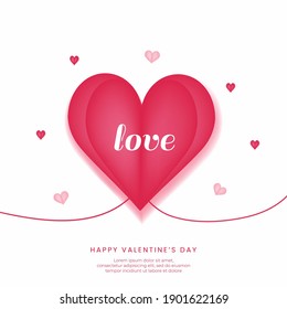 Valentine's Day Vector Background with Hearts