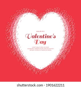 Valentine's Day Vector Background with Hearts