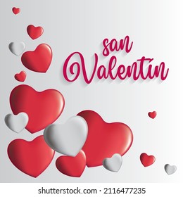 Valentine's Day, Vector background
with hearts. Valentine's Day sale header or coupon template with hearts.