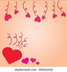 Valentine's Day Vector background with hearts