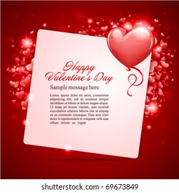 Valentine's day vector background with hearts