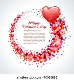Valentine's day vector background with hearts