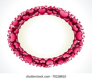 Valentine's day vector background with hearts