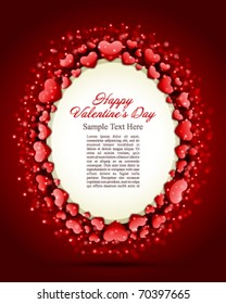 Valentine's day vector background with hearts