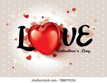 Valentine's day vector background with hearts