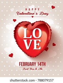 Valentine's day vector background with hearts