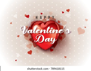Valentine's day vector background with hearts