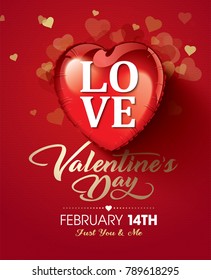 Valentine's day vector background with hearts