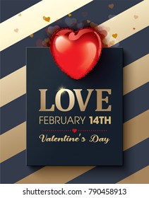 Valentinstag, Vektorhintergrund mit Herzen