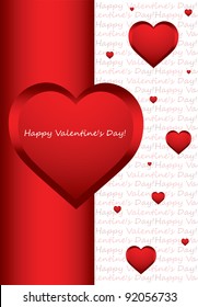 Valentine's day vector background with hearts