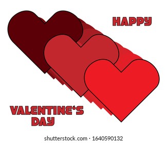 Valentine's Day vector background. Origami speech bubble.